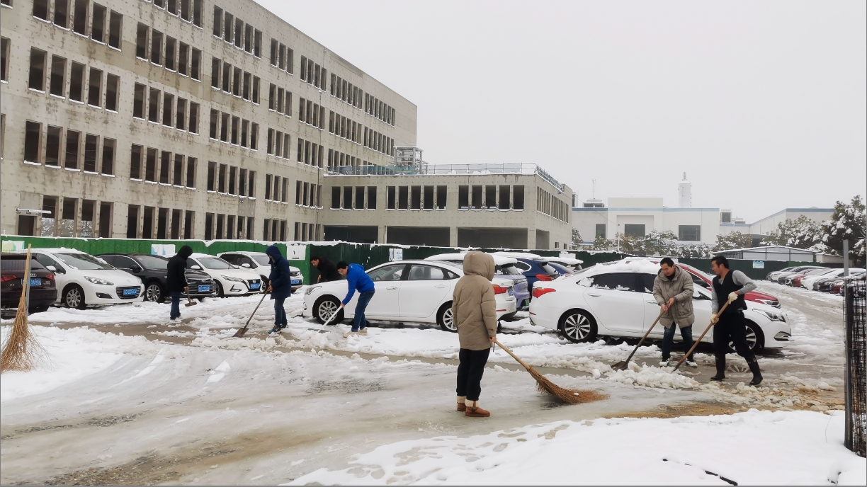 雪绽琼花日 扫雪暖心时丨华亿在线开展扫雪除冰活动